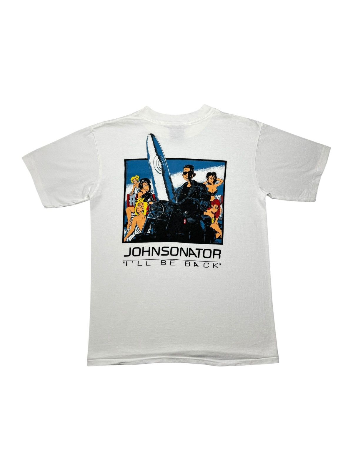 Vintage 90 S Big Johnson Terminator Parody Tee Shirt Hoodie, Sweatshirt | FlexRushtees.com