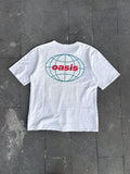 Vintage Very Rare Oasis Band Tee Globe Design Hoodie, Sweatshirt | FlexRushtees.com
