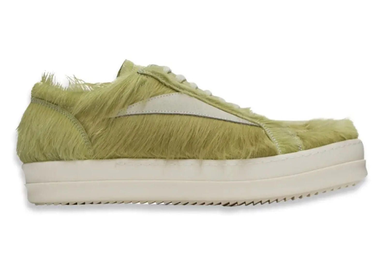 Owens Rick Owens Vintage Sneaker Green Pony Hair Lightly Worn