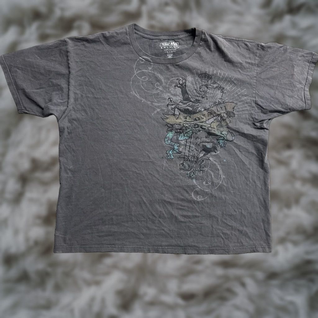 Affliction Vintage Urban Up T Shirt Xx Large 2xl Gray Crew Neck Short Sleeve Graphic Print Usa Grung Hoodie, Sweatshirt