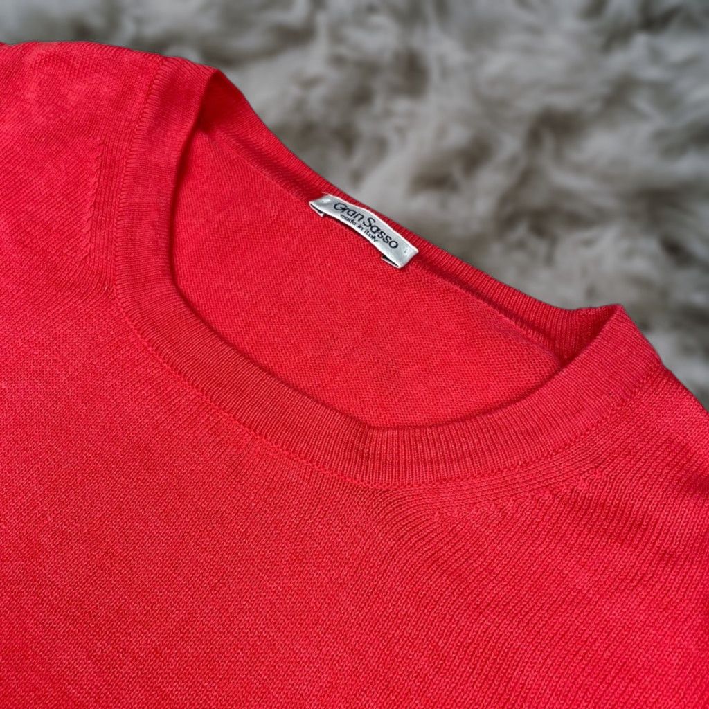 Sasso Gran Sasso Men S Pullover Sweater Xl Coral 100 Cotton Crewneck Italy Vi Winter Spring Fal T-Shirts, Hoodie, Sweatshirt