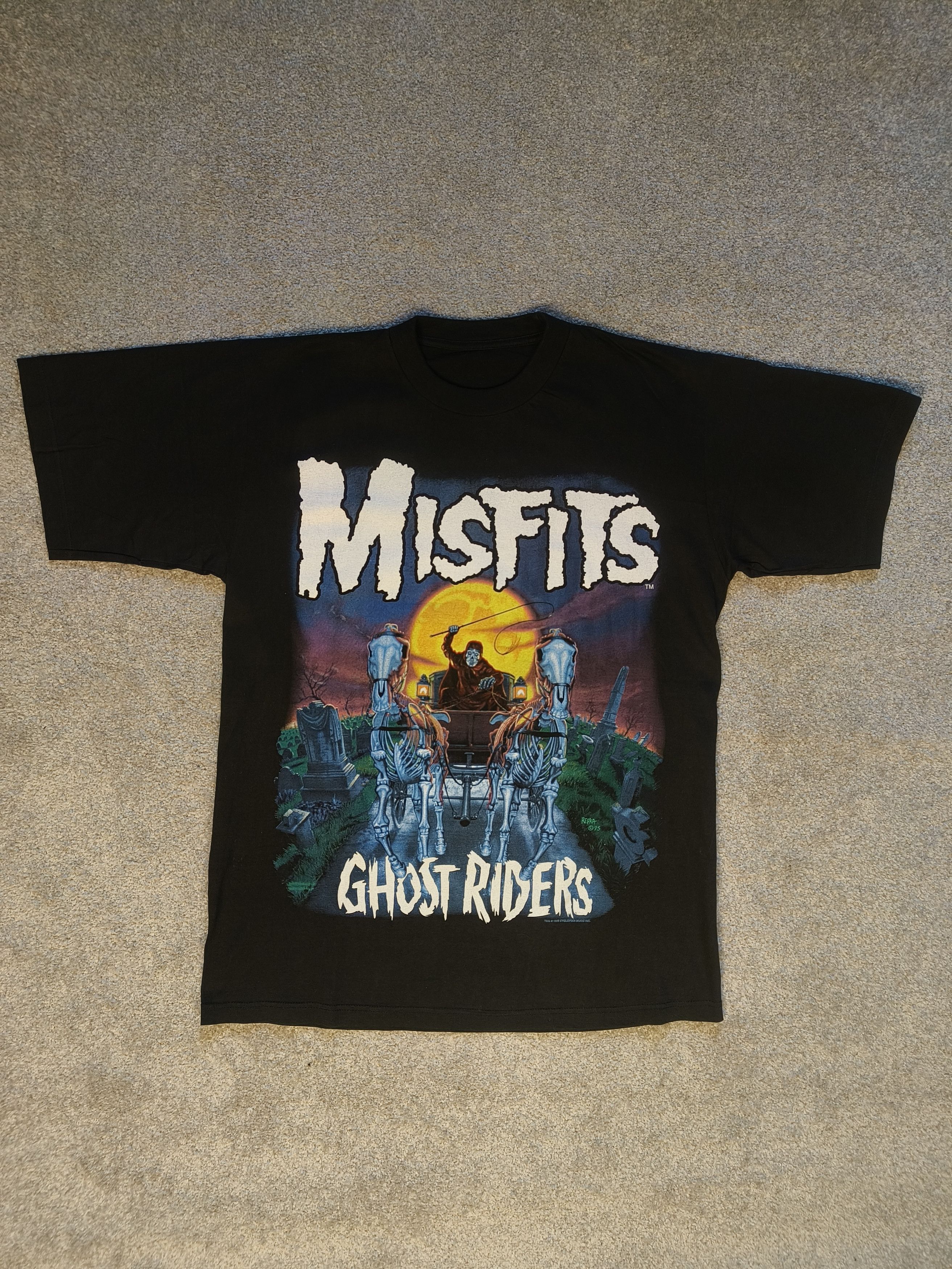 Vintage Misfits 1995 Ghost Riders T Shirt Hoodie, Sweatshirt | FlexRushtees.com