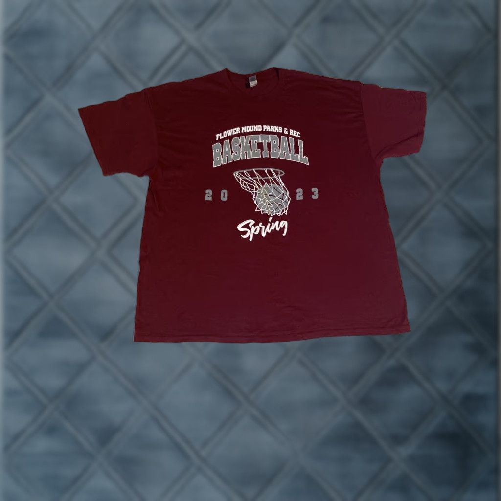 Vintage And Flower Mound Parks Rec Basketball T Shirt Spring 2023 Logo 2xl Men Burgundy Hoodie, Sweatshirt | FlexRushtees.com