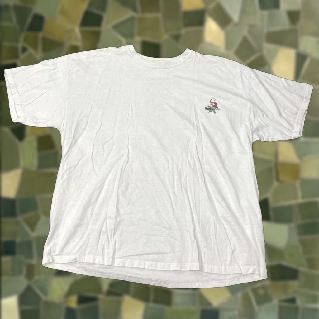 Vintage Caribbean Soul Graphic Tee Shirt Mens 2xl White Iguana Tropical 2003