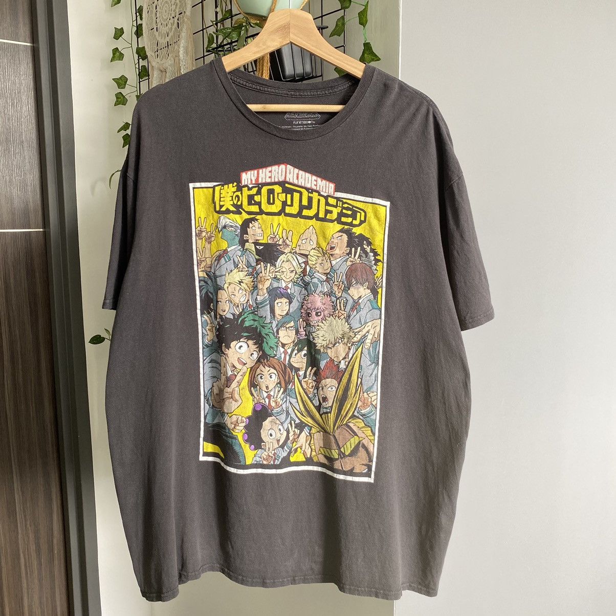 Anime Thrashed Faded My Hero Academia Japanese Anime Oversized Tee Hoodie, Sweatshirt | FlexRushtees.com