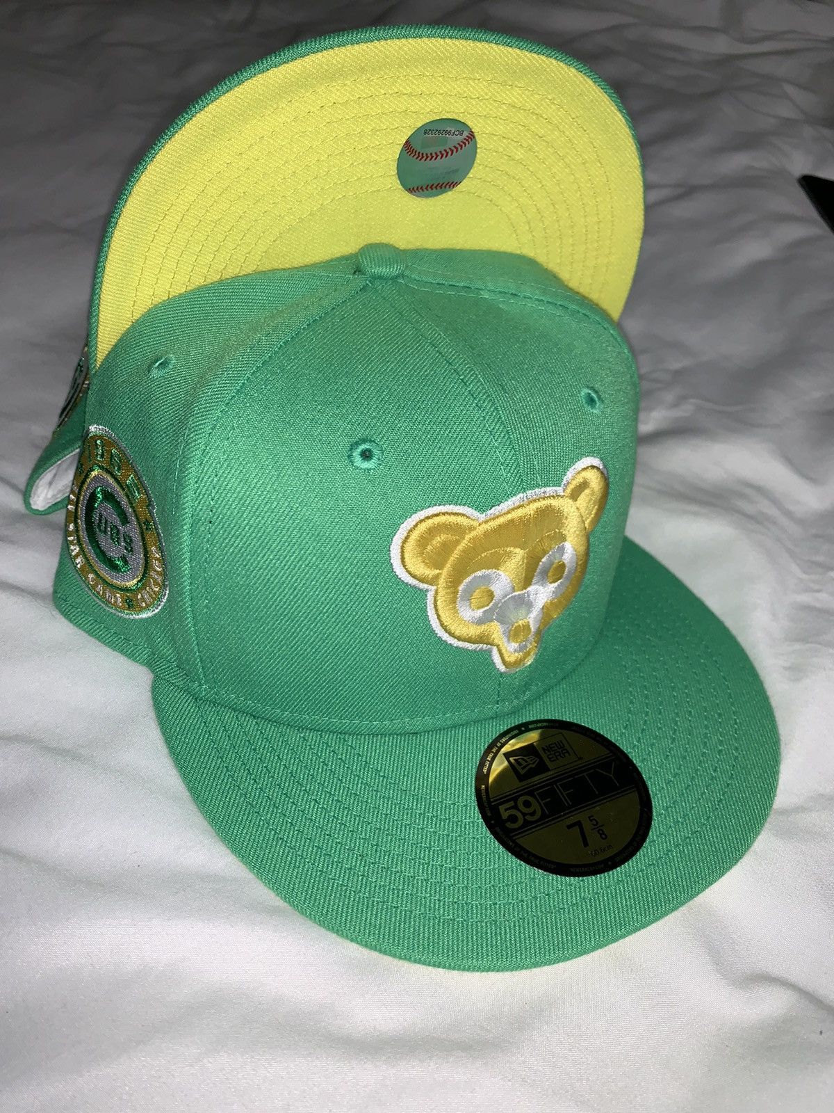 New Era Exclusive Chicago Cubs Lemon Lime Fitted Green Cubs 5 8 7 8