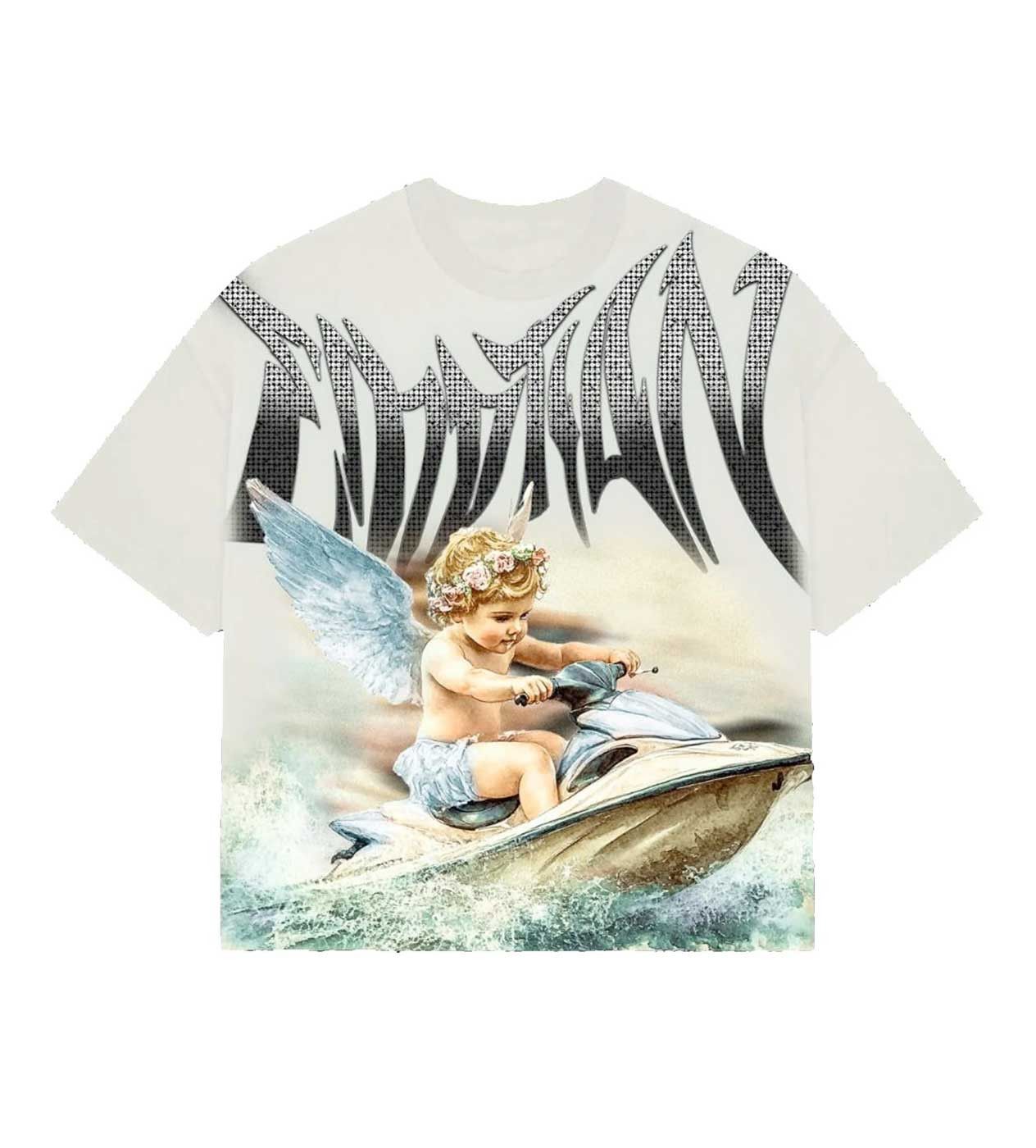 Other Mixed Emotion Jetski Rhinestone Tee Cream Hoodie, Sweatshirt | FlexRushtees.com