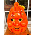 Vintage Halloween Anthropomorphic Pumpkin Cookie Jar Ceramic