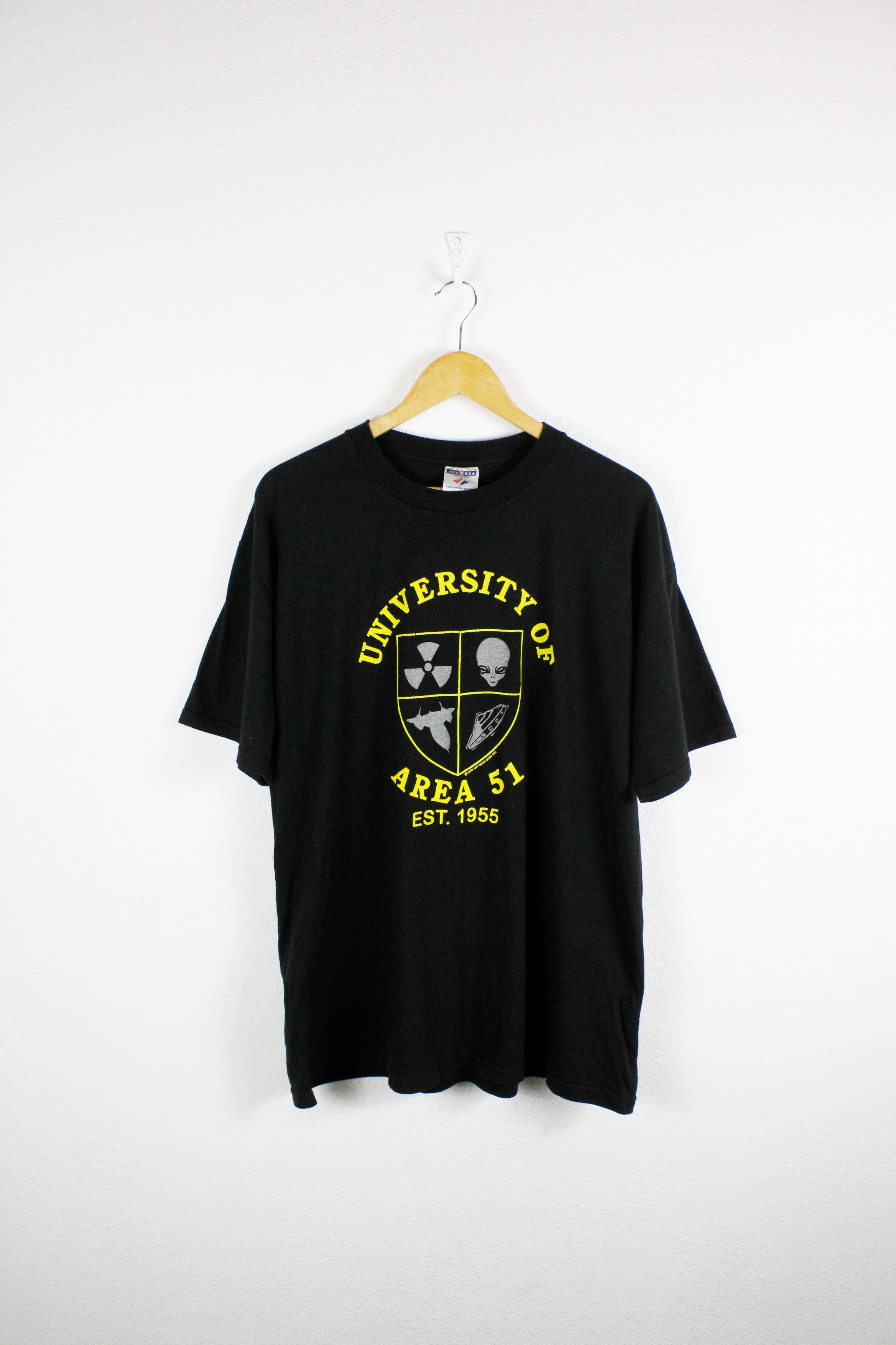Vintage 1998 University Of Area 51 Graphic Tee T Shirt 90s