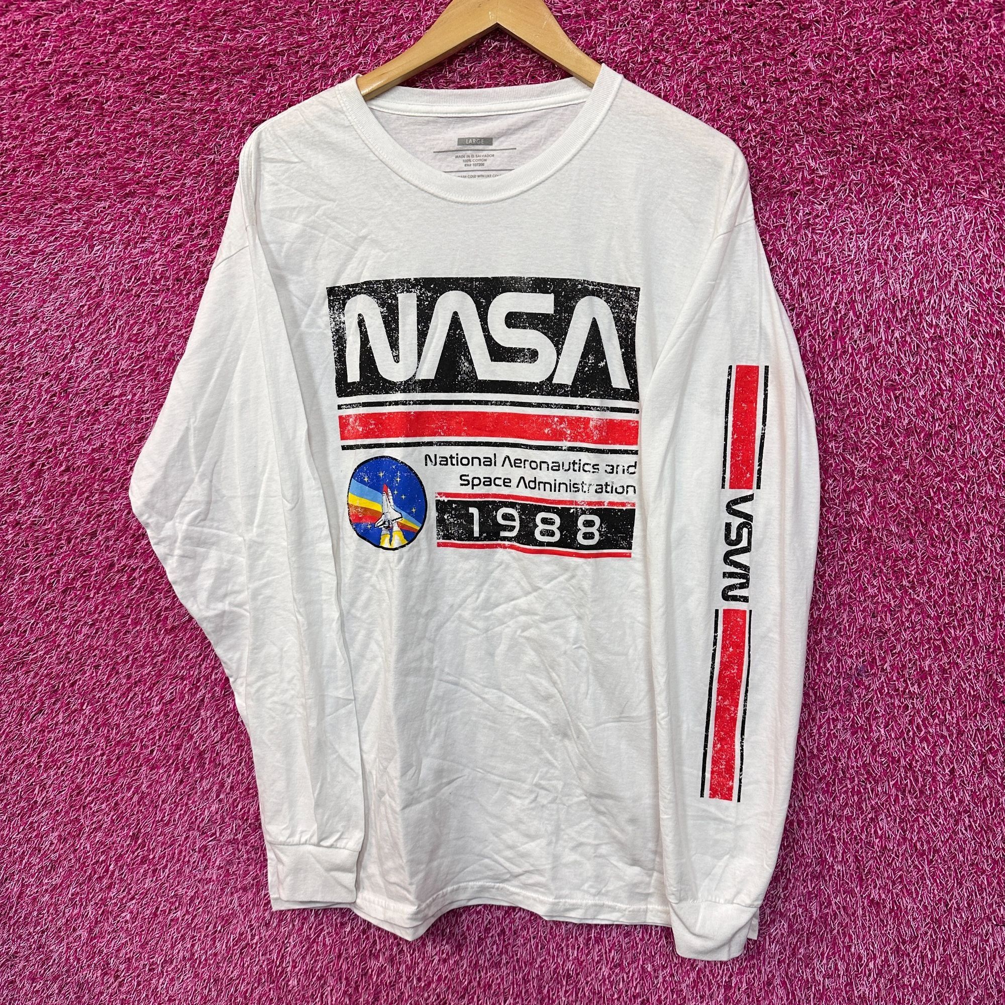 Nasa 1988 National Aero Space Adminstration Long Sleeve L