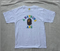 Bape White Rainbow College Tee Hoodie, Sweatshirt | FlexRushtees.com