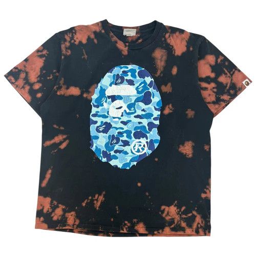 Bape Abc Camo Big Head Bleached T Shirt Black Hoodie, Sweatshirt | FlexRushtees.com