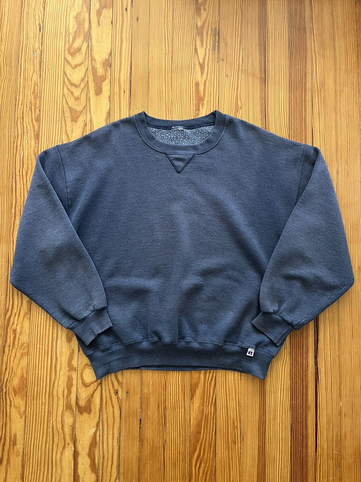 Athletic Vintage Russell Crewneck Thrashed Sunfaded Purple Erd Style