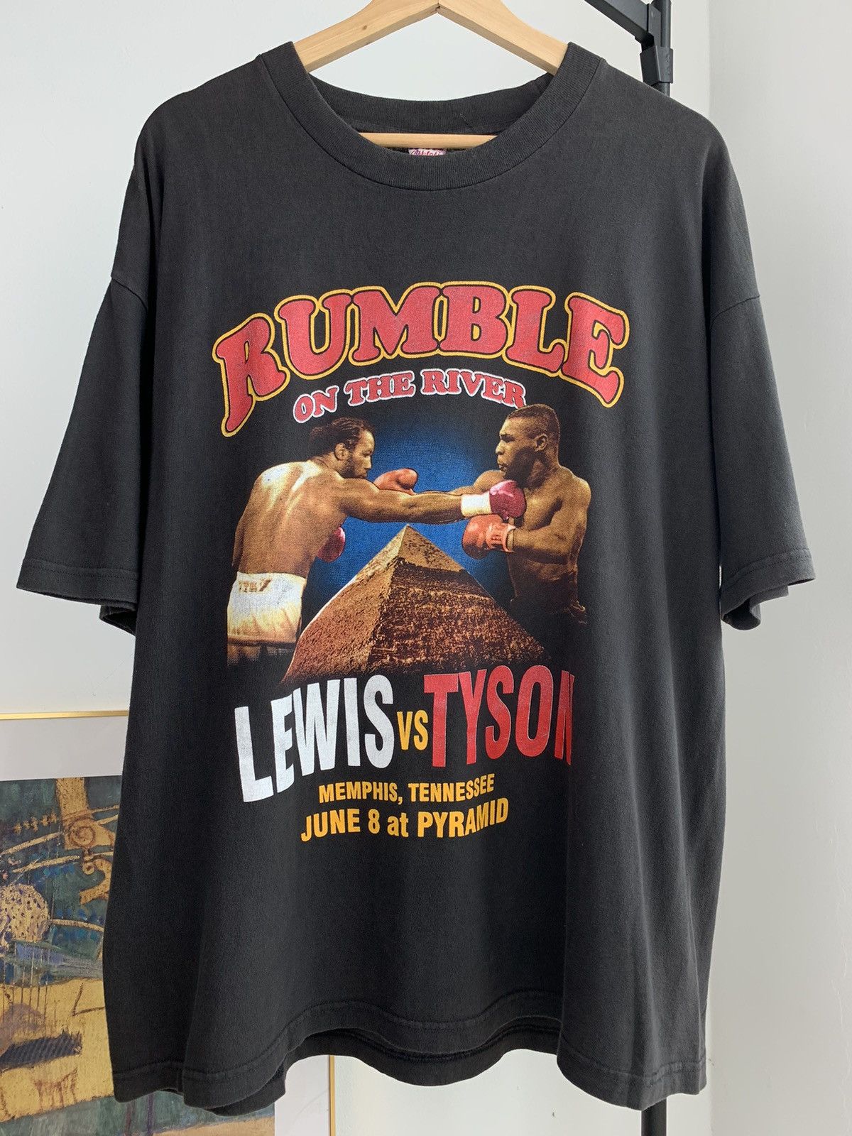 Vintage 90 S Mike Tyson Vs Lewis European Promo Tshirt Hoodie, Sweatshirt | FlexRushtees.com