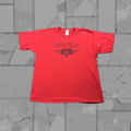 Vintage Gildan Omega Delta Phi Shirt Mens Xl Red Graphic Tee 2000s College Fraternity