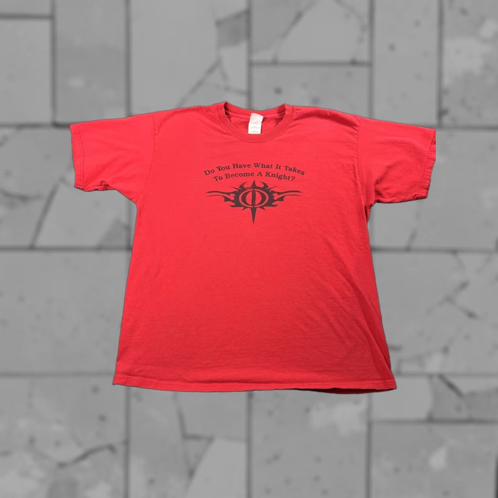 Vintage Gildan Omega Delta Phi Shirt Mens Xl Red Graphic Tee 2000s College Fraternity