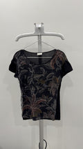 Van Noten Dries Van Noten Silk Overlay Tropical Tee