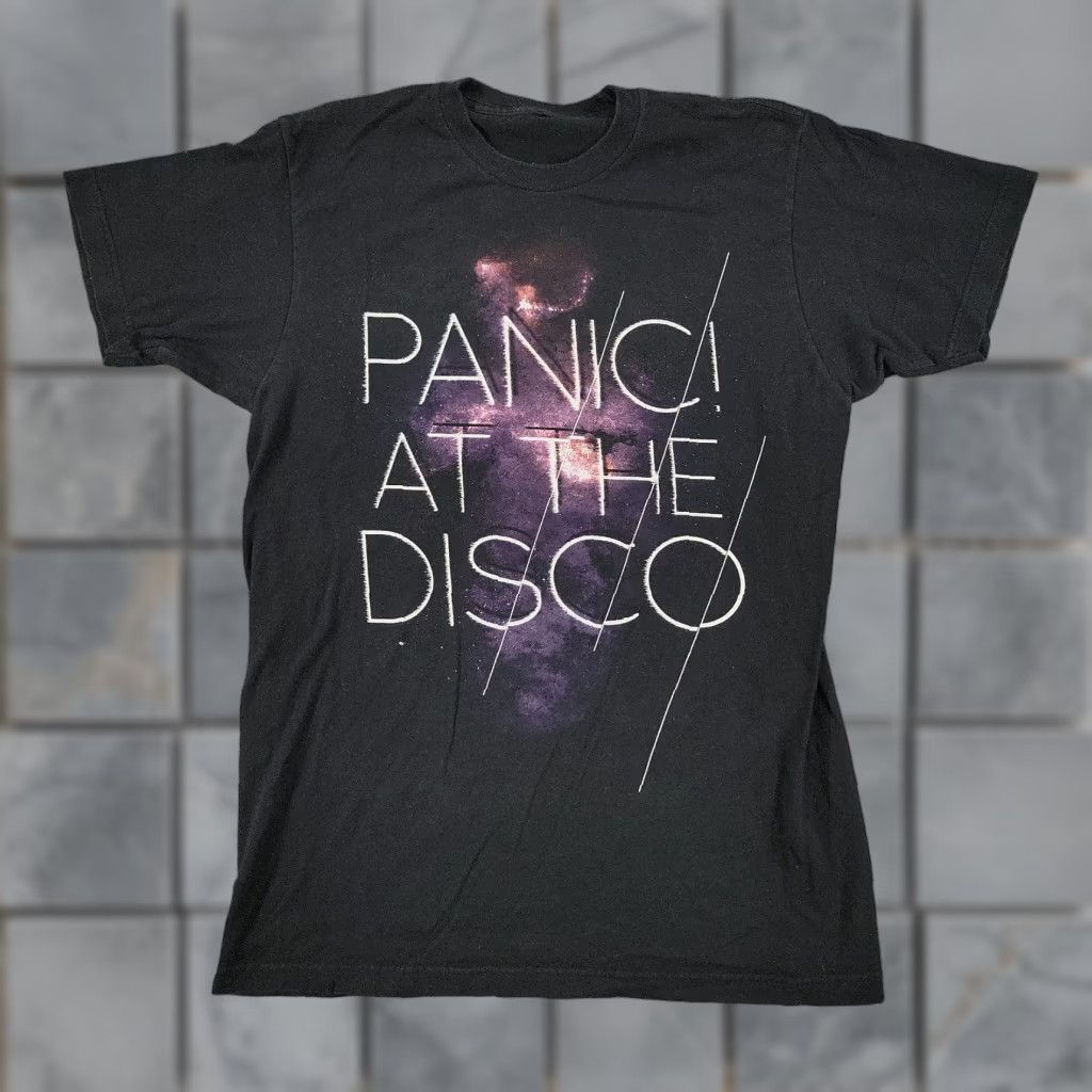 Vintage Panic At The Disco Graphic Tee Men S Small Black Crew Neck Short Sleeve T Shirt Modern Music Hoodie, Sweatshirt