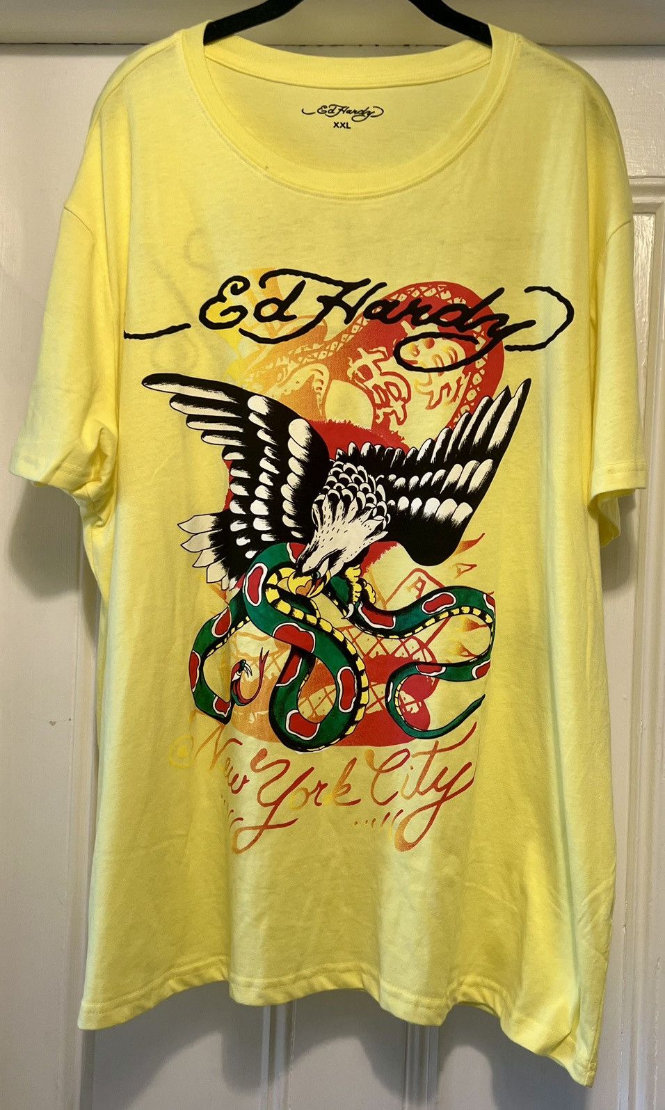 Hardy Authentic Ed Hardy Eagle Snake New York Lemon Tee Tshirt Xxl Hoodie, Sweatshirt | FlexRushtees.com