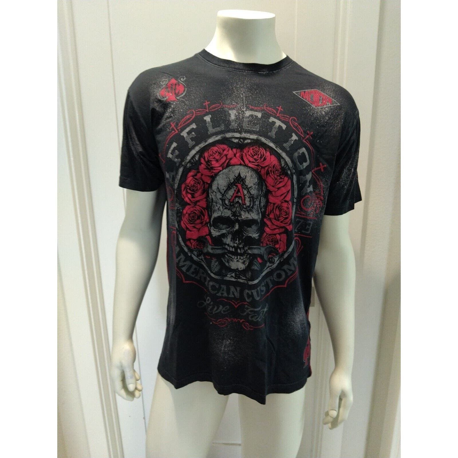Affliction American Customs Men S Motorcycle Custom Tee Xl Hoodie, Sweatshirt | FlexRushtees.com