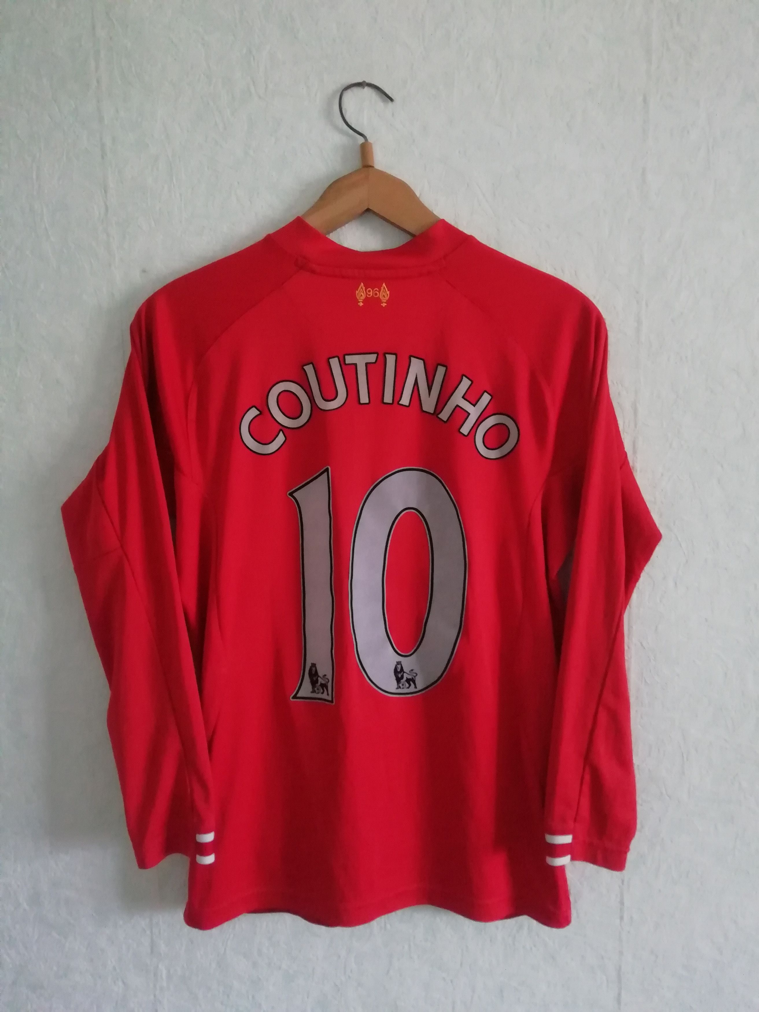Warrior Liverpool Coutinho Home 2013 2014 Shirt Jersey Long Sleeve