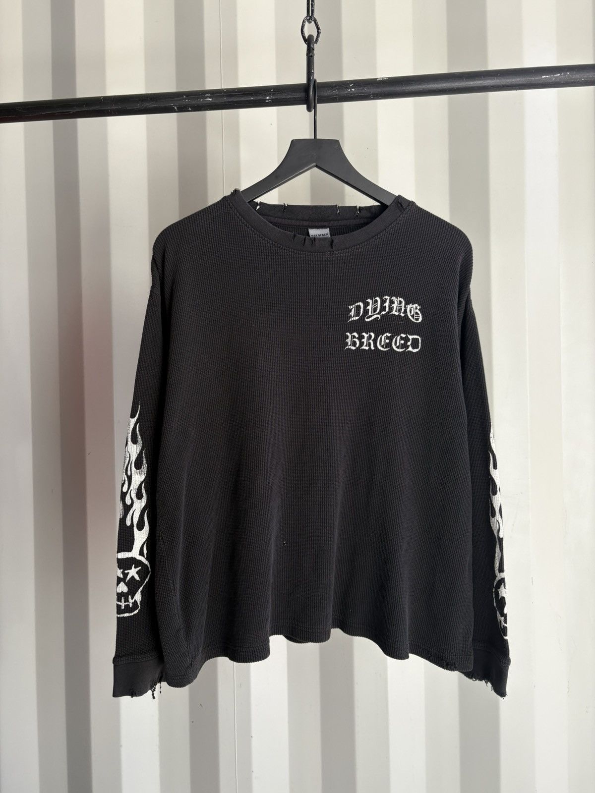 Vintage Thrashed Flame Faded Thermal Distressed Band Tee Erd Grunge Hoodie, Sweatshirt | FlexRushtees.com