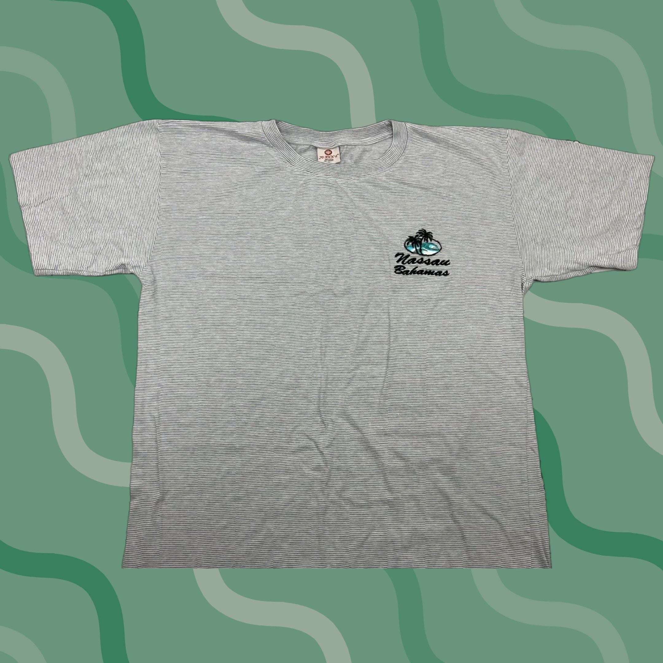 Vintage Jo Axx S Nassau Bahamas Men S Shirt Xl Gray 1990s Sportswear Beach Tee Mens