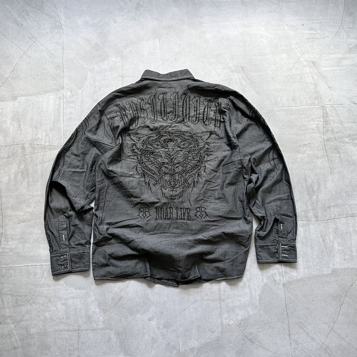 Tripp Nyc Japan Affliction Vibe Tribal Shirt Gothic Mad Punk Style