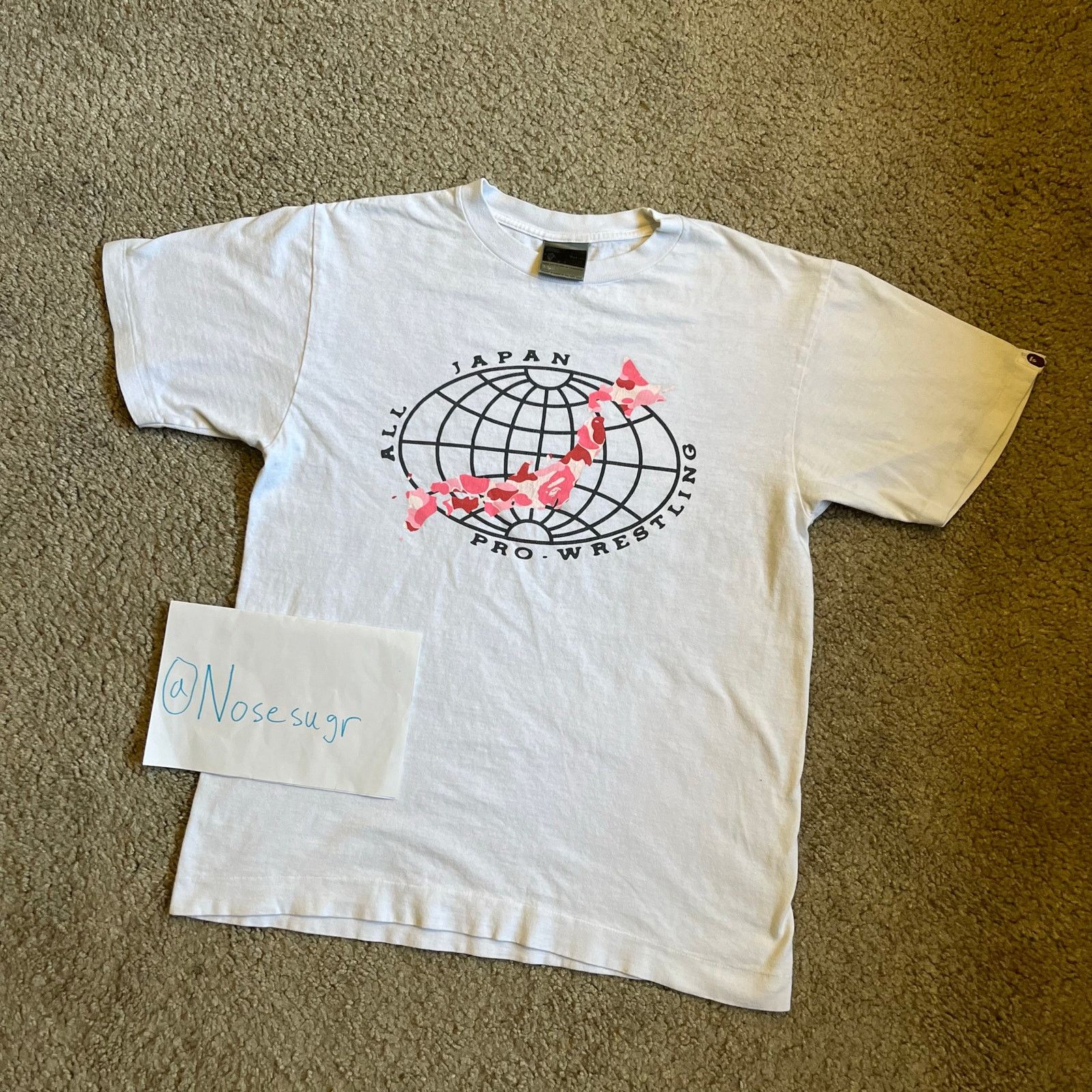 Nigo Authentic Bape 2000 S Japan Wrestling Tee White M Hoodie, Sweatshirt | FlexRushtees.com