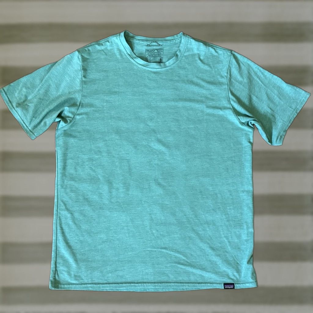 Patagonia T Shirt Crew Neck Green Regular M Men Short Sleeve Capilene Cool Daily Tee Pullo Hoodie, Sweatshirt