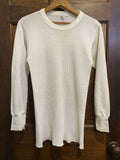 Vintage 60s Thrashed Thermal Longsleeve Waffle Knit L S Tee