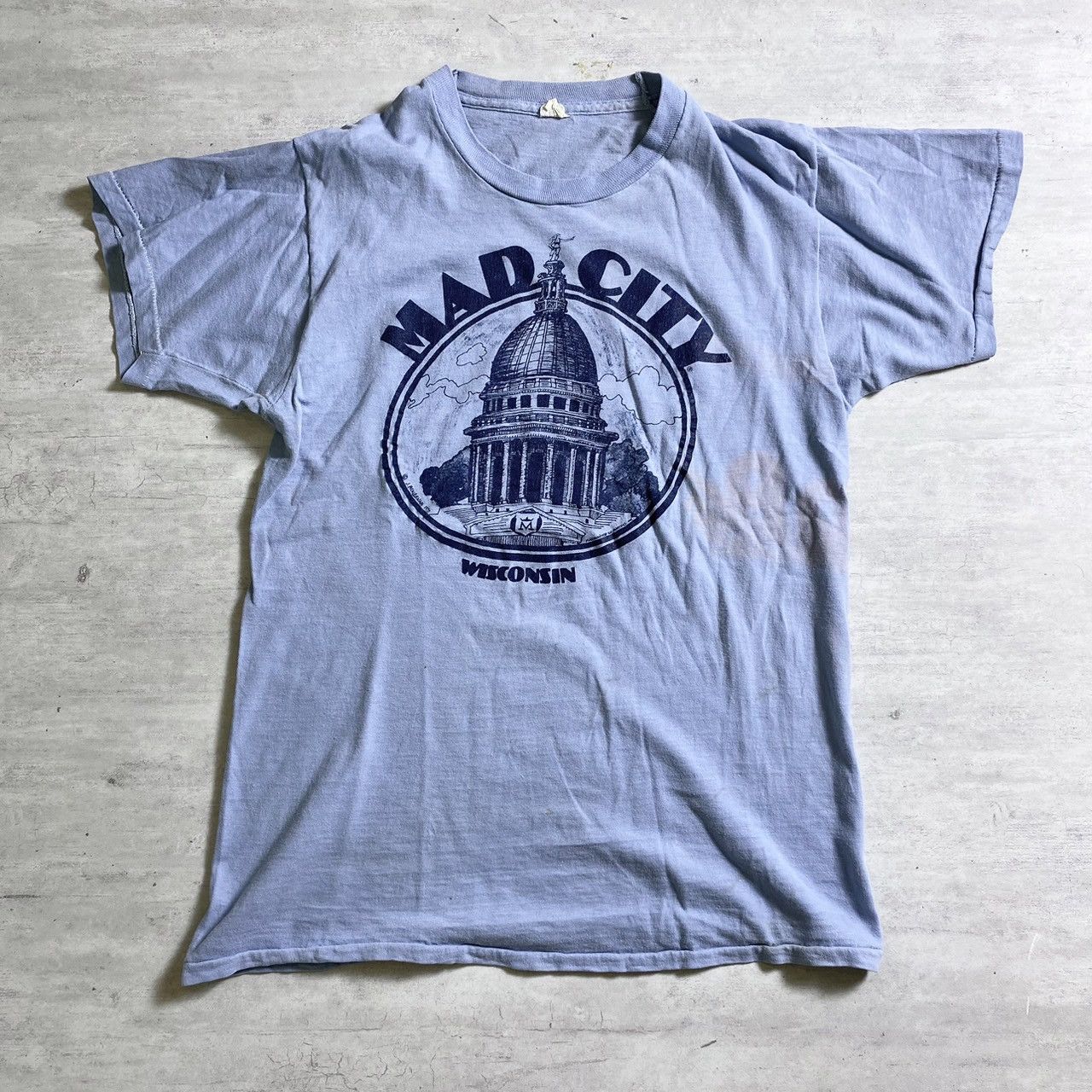 Vintage Faded 70s Mad City Wisconsin Tee