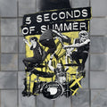 Vintage 5 Seconds Of Summer Band Tee Black Graphic Short Sleeve T Shirt Men Small Rock Tour