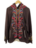 Designer Vintage Artful Dodger Y2k Brown Zip Up Hoodie 4xl