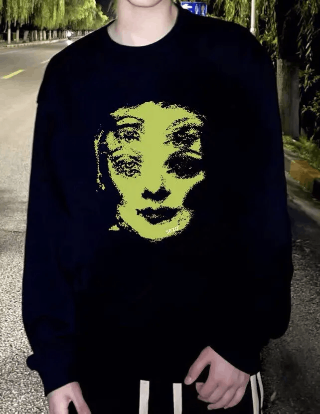 Vintage Rare Fashion Y2k Psychedelic Oversized Sweatshirt