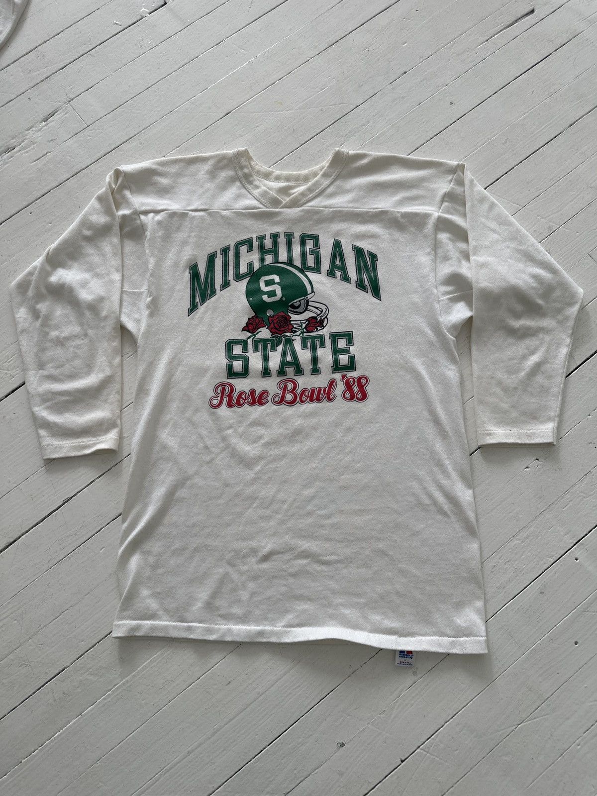 Russell Athletic Michigan State Rose Bowl 88 Cotton Football Jersey