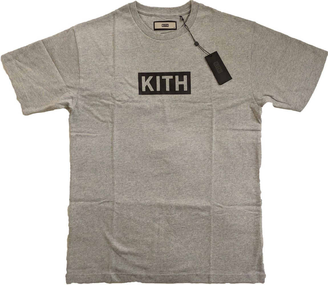 Kith Classic Logo Tee Heather Grey Black Hoodie, Sweatshirt | FlexRushtees.com