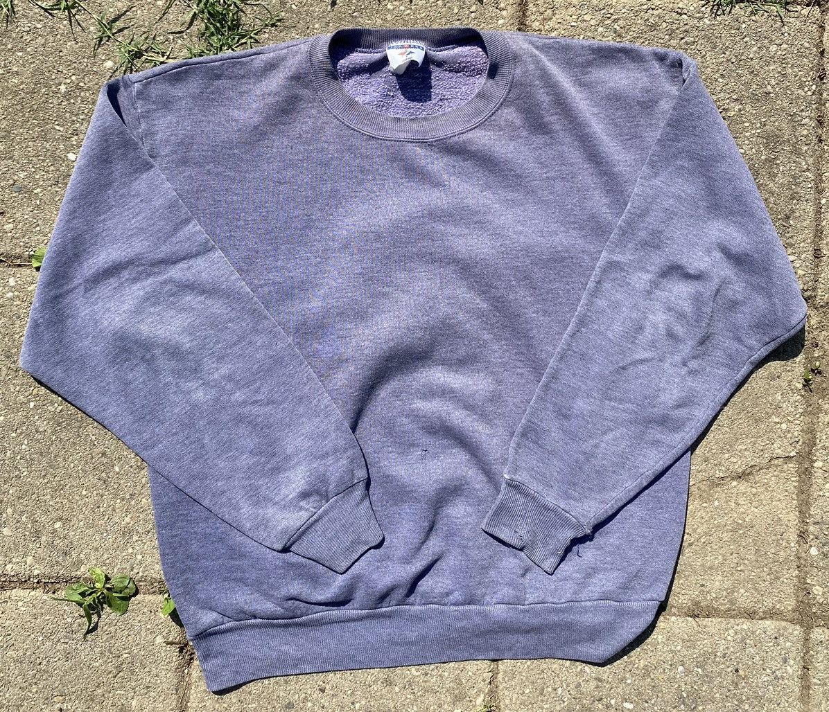 Crazy Vintage Faded Blank Thrashed Grunge Jerzees Crewneck