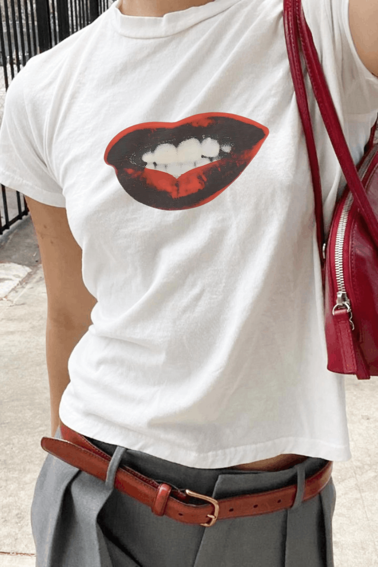 Other Y2k Graphic Baby Tee Retro Lips Valentine T Shirt Hoodie, Sweatshirt | FlexRushtees.com
