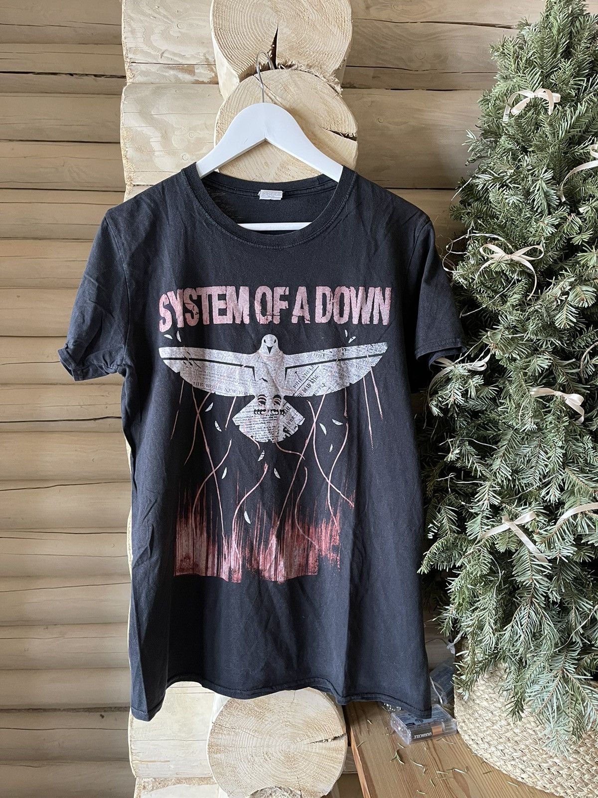 Band Tees Y2k System Of A Down Eagle Print T Shirt Hoodie, Sweatshirt | FlexRushtees.com
