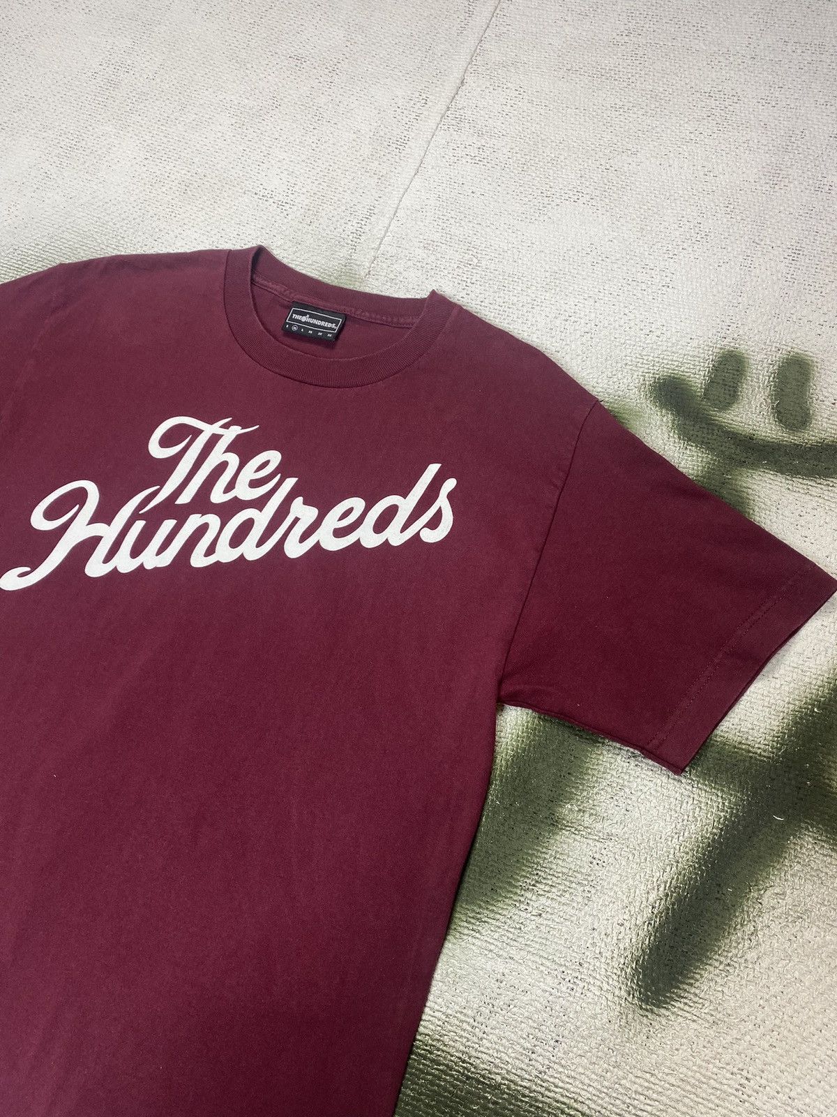 Hundreds The Hundreds Burgundy Logo T Shirt Hoodie, Sweatshirt | FlexRushtees.com