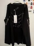 Takahiromiyashita The Soloist Black Zip Long Tee By Soloist Hoodie, Sweatshirt | FlexRushtees.com