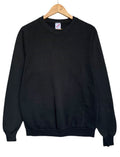 Vintage 90s Jerzees Blank Crewneck Black Boxy Sweatshirt
