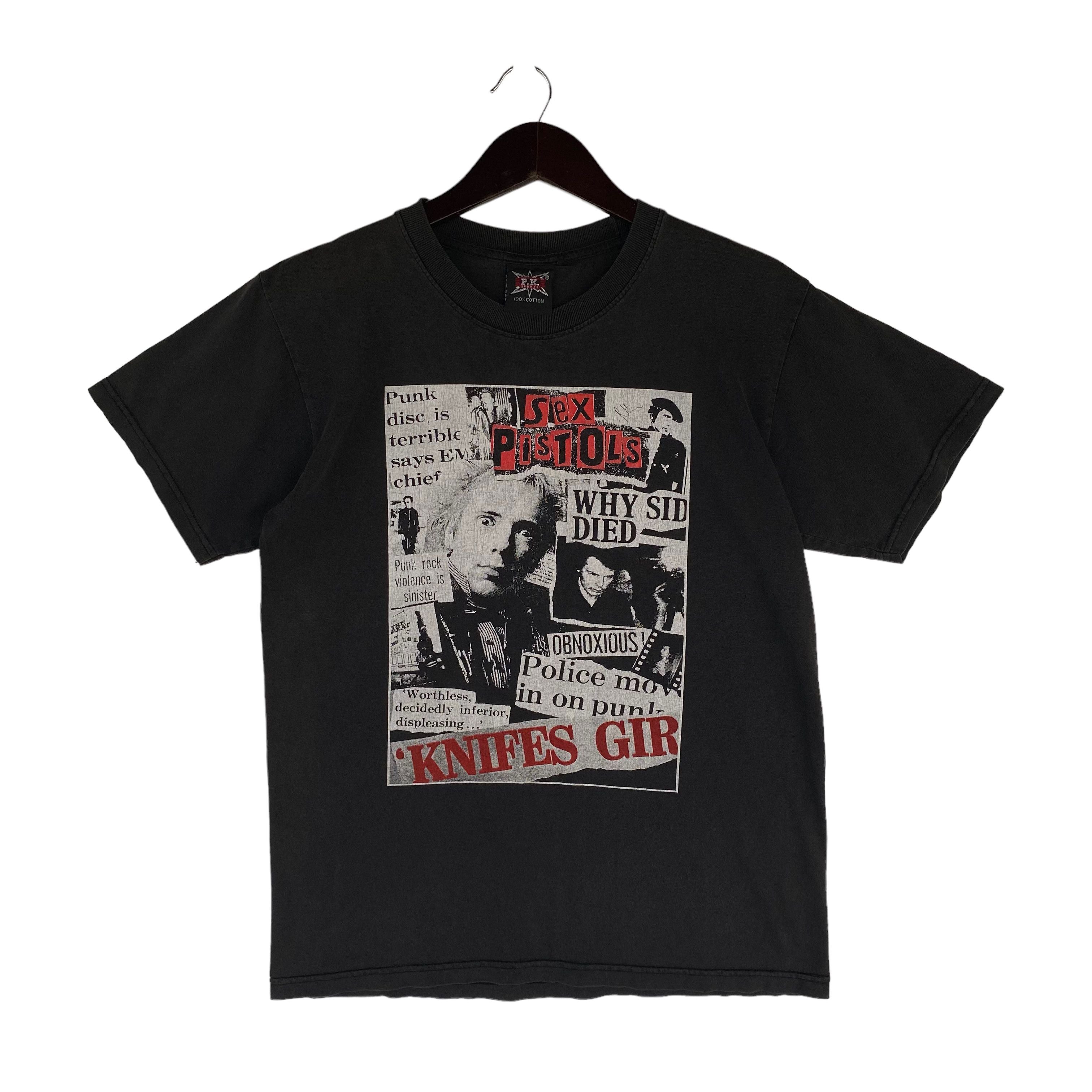 Vintage Sex Pistols English Punk Rock Band Uk Knifes Girl Tee Shirt Hoodie, Sweatshirt | FlexRushtees.com