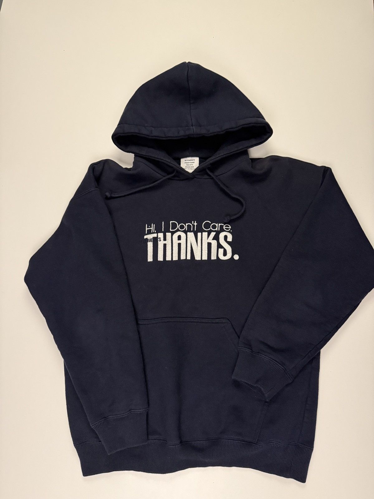 Aw 2019 Vetements Hi I Dont Care Thanks Hoodie T-Shirts, Sweatshirt | FlexRushtees.com