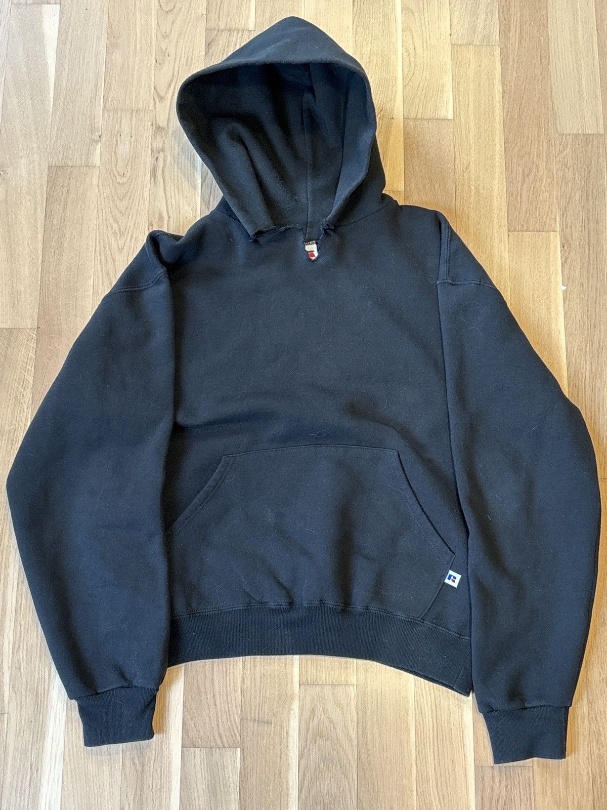 Athletic Vintage Russell Athletic Black Blank Hoodie