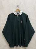 Davis Ben Davis Small Logo Embroidered Long Sleeve Collar Tee