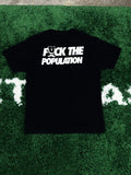 Undefeated Fuck The Population X Undefeated Black Fuck Logo Tee Large
