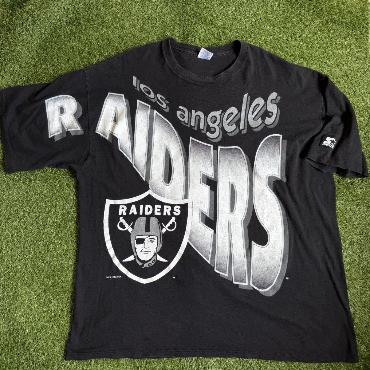 Vintage Starter Los Angeles Raiders T Shirt Black Mens 2xl