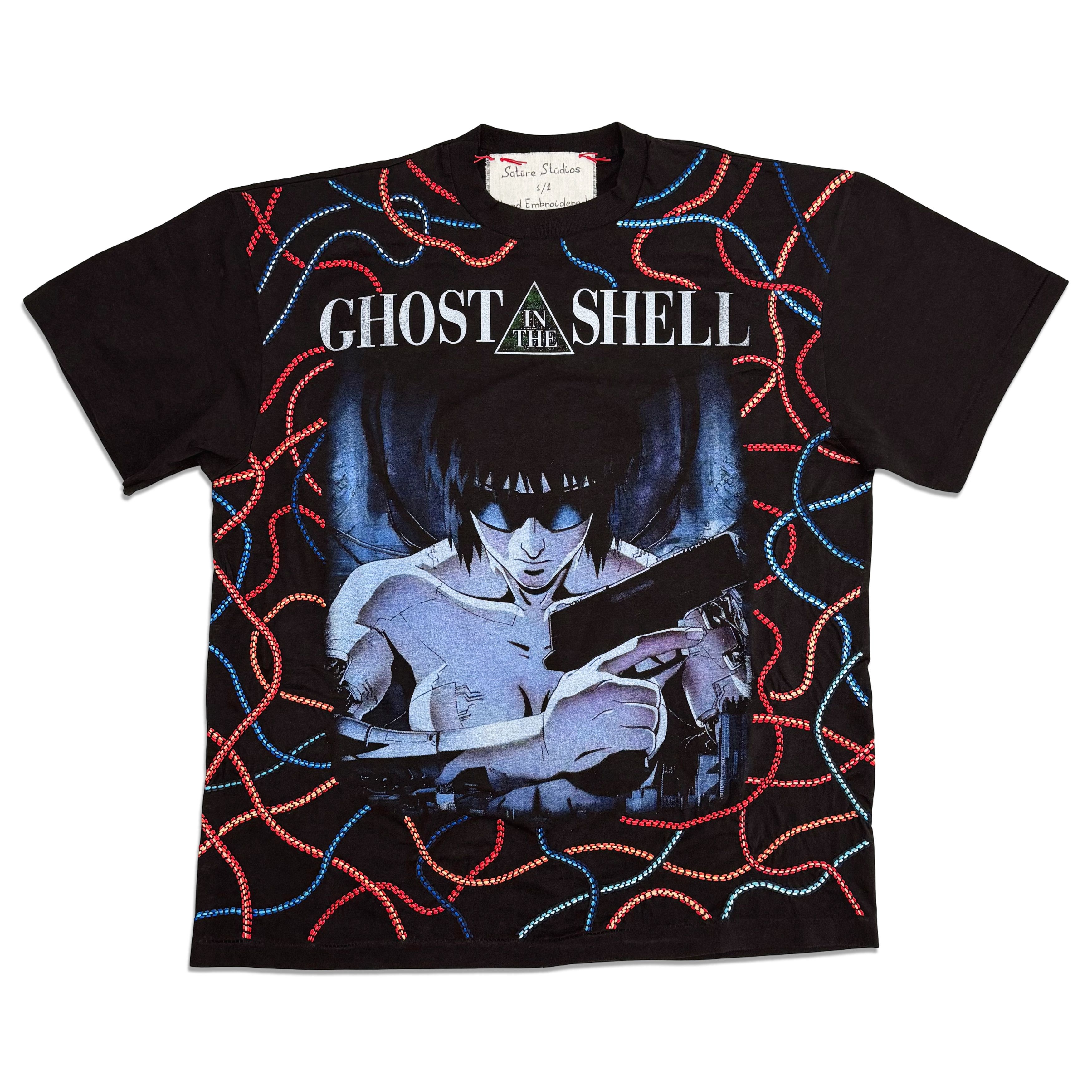 Band Tees Suture Studios Ghost In The Shell Hand Embroidered T Shirt